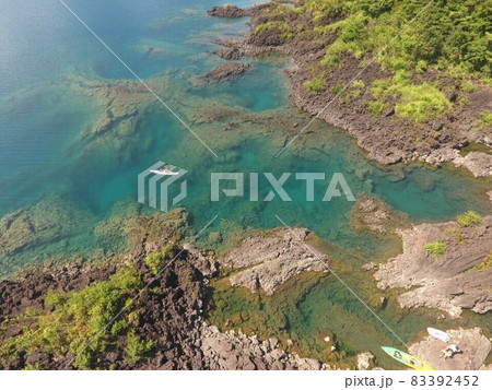 本栖湖でドローン空撮 本栖湖でドローン空撮 83392452