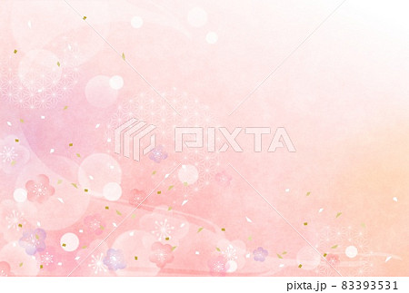 梅の花の和風背景 83393531