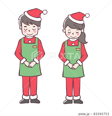 クリスマス店員　おじぎ 83393753