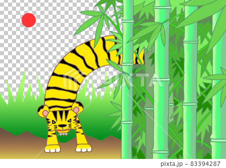 Tora New Year's card design, bamboo grove Tora New Year's card design, bamboo grove 83394287