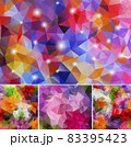 Vector illustration of abstract multicolored polygonal backgrounds 83395423