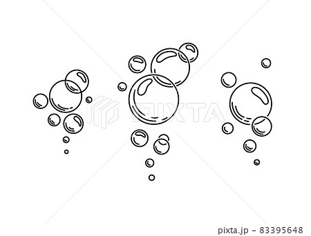 soap bubbles clipart black and white