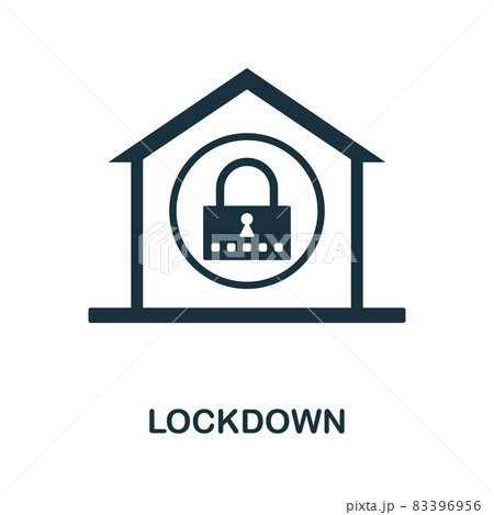 Lockdown icon. Monochrome sign from lockdown collection. Creative Lockdown icon illustration for web design, infographics and more Lockdown icon. Monochrome sign from lockdown collection. Creative Lockdown icon illustration for web design, infographics and more 83396956