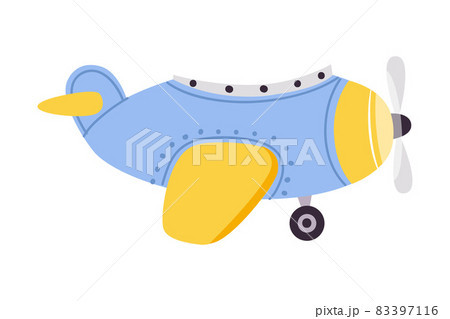 Plane with Propeller as Colorful Kids Toy Vector Illustration 83397116