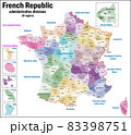 Illustration of departments of France 83398751