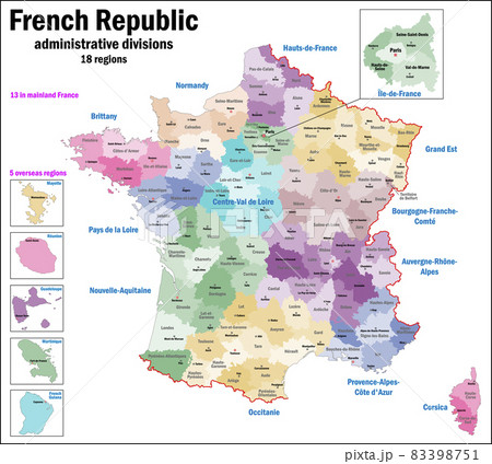 Illustration of departments of France Illustration of departments of France 83398751