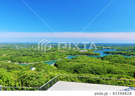 三重県 横山展望台からの英虞湾の風景 三重県 横山展望台からの英虞湾の風景 83398828