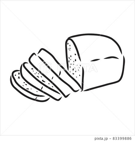 loaf of bread clip art black and white