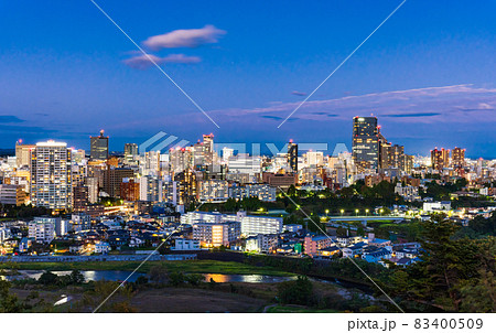 仙台　夕景 83400509