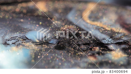 Beautiful acrylic color abstract background. Colored marble mixed ink abstraction. Beautiful acrylic color abstract background. Colored marble mixed ink abstraction. 83400694