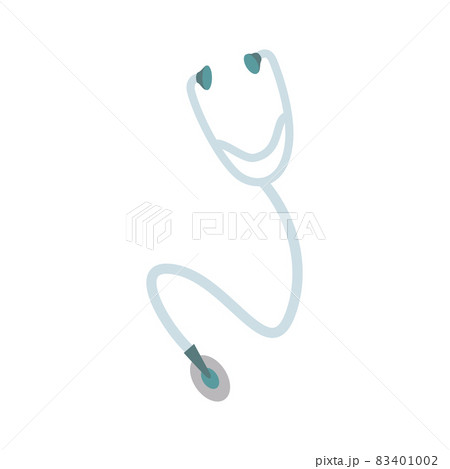 Stethoscope flat icon with Health and medical concept Vector illustration Stethoscope flat icon with Health and medical concept Vector illustration 83401002