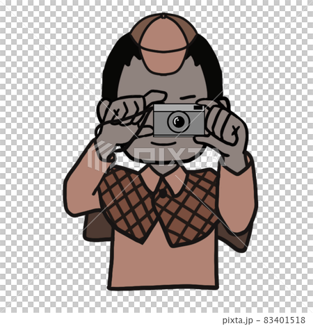 カメラを構える中年の探偵(男2) カメラを構える中年の探偵(男2) 83401518