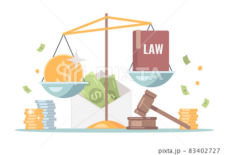 Corruption Bribery Cartoon Composition 83402727
