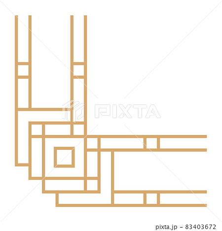 Art deco corner. Golden vintage ornamental border Art deco corner. Golden vintage ornamental border 83403672