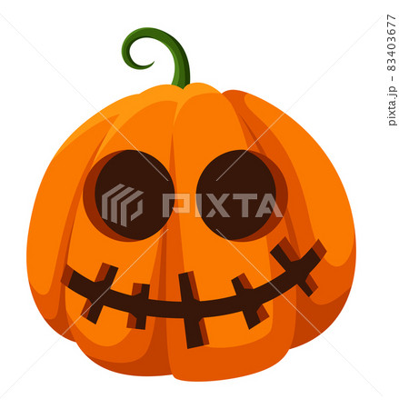 Scary pumpkin mask. Spooky smile Halloween face 83403677