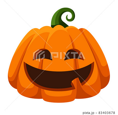 Halloween pumpkin smile face. October holiday spirit 83403678