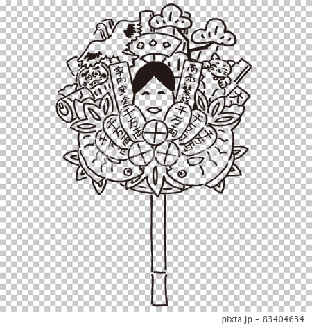 縁起物の華やかな熊手 83404634