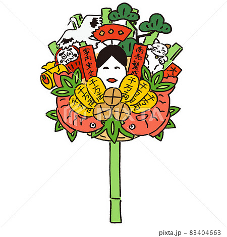 縁起物の華やかな熊手 83404663