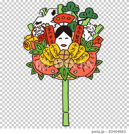 縁起物の華やかな熊手 83404663