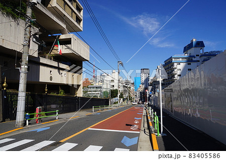 10月　港区1295聖坂とクウェート大使館･三田四丁目 83405586