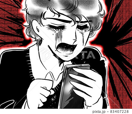 70年代少女漫画イケメン男子スマホ見てショックうけ絶叫号泣 70年代少女漫画イケメン男子スマホ見てショックうけ絶叫号泣 83407228