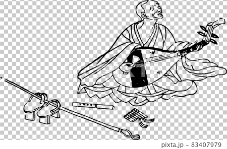 室町の職業：琵琶法師（びわほうし） 83407979