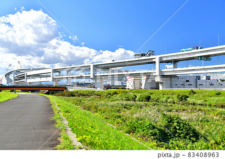 小机大橋／鶴見川方面を望む(神奈川県横浜市)【2021.10】 83408963