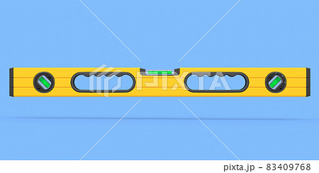 Building spirit level tool on blue background. Tool for repair and building Building spirit level tool on blue background. Tool for repair and building 83409768