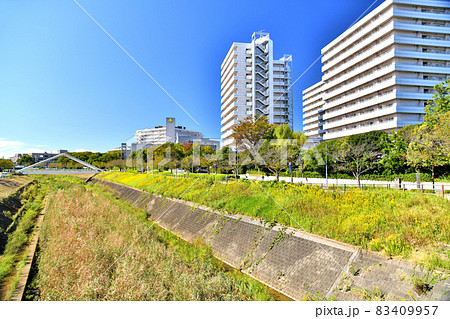 さんかくはし/鳥山川、横浜労災病院方面を望む(神奈川県横浜市)【2021.10】 さんかくはし/鳥山川、横浜労災病院方面を望む(神奈川県横浜市)【2021.10】 83409957