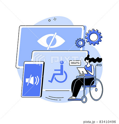 Electronic accessibility abstract concept vector illustration. Electronic accessibility abstract concept vector illustration. 83410496