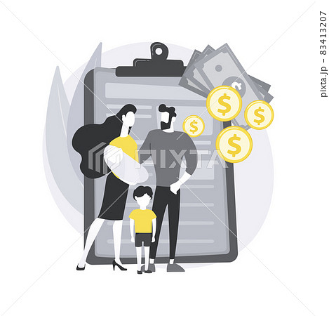 Social assistance abstract concept vector illustration. 83413207