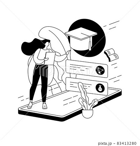 Online school platform abstract concept vector illustration. Online school platform abstract concept vector illustration. 83413280