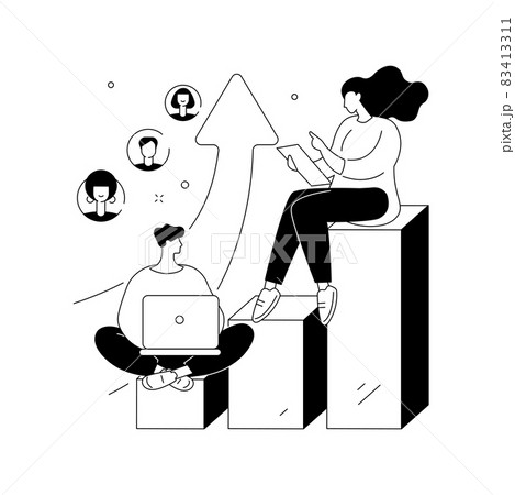 Corporate ladder abstract concept vector illustration. 83413311
