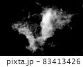 Cloud isolated on a black background for making texture brushes monochrome image 83413426
