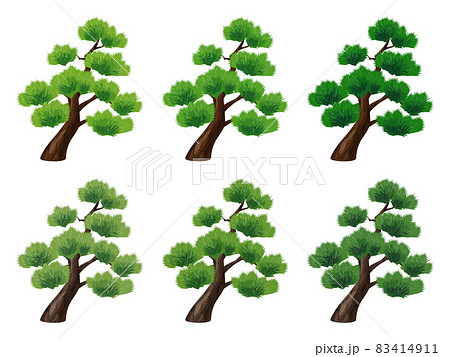 松の木のイラスト素材セットのイラスト素材