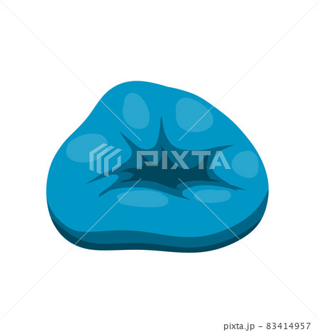 Pouf. Soft chair. Blue bag for the seat. 83414957