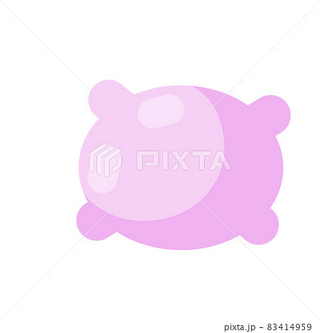 Pink pillow. Soft cushion. The element of the bedroom 83414959