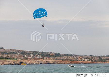 Parasailing in Agia Napa resort town, 83415087