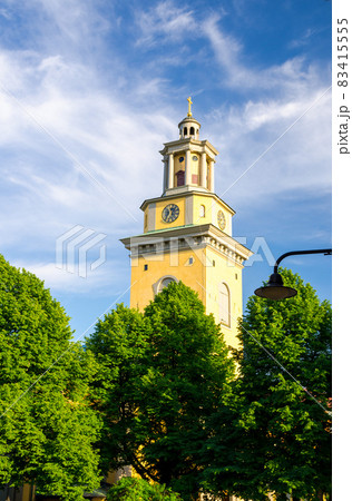 Bell tower of Santa Maria Magdalena Church, Stockholm, Sweden Bell tower of Santa Maria Magdalena Church, Stockholm, Sweden 83415555