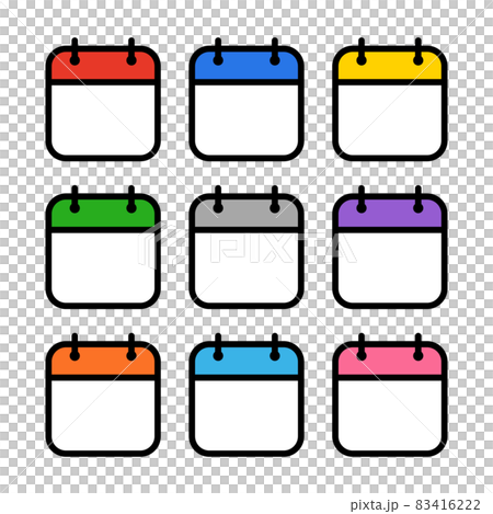 Calendar icon color variation 83416222
