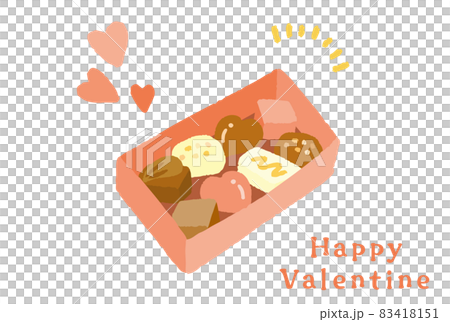 簡單可愛的情人節巧克力插畫 簡單可愛的情人節巧克力插畫 83418151