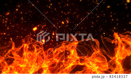 Cgの炎と火の粉と火花のイラスト素材 4137