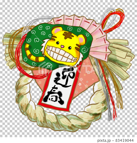 Shimenawa decoration (tiger) to decorate on New Year's Day 83419044