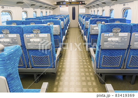 新幹線 車内 座席 東海道新幹線 シート のぞみ 自由席 新幹線 車内 座席 東海道新幹線 シート のぞみ 自由席 83419369