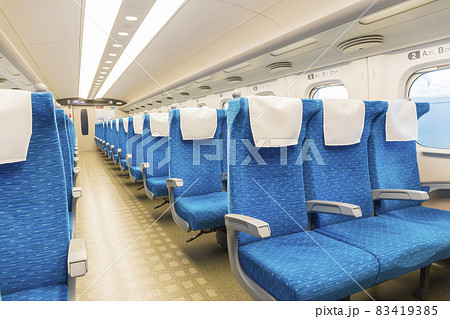 新幹線 車内 座席 東海道新幹線 シート のぞみ 自由席 新幹線 車内 座席 東海道新幹線 シート のぞみ 自由席 83419385