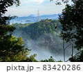 霧に霞む三上山 83420286