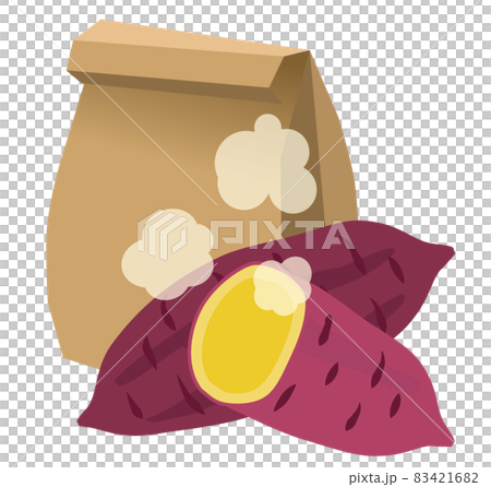紙袋とやきいものイラスト 83421682