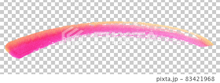 筆で描いた勢いのあるかすれたラインの筆跡 筆で描いた勢いのあるかすれたラインの筆跡 83421968
