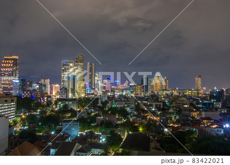 Night panorama of the capital of Indonesia - Jakarta. 83422021