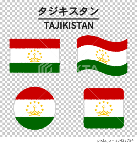 タジキスタンの国旗のイラスト 83422784